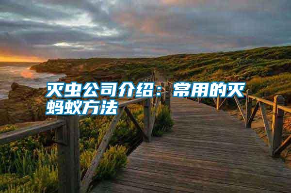 滅蟲(chóng)公司介紹：常用的滅螞蟻方法