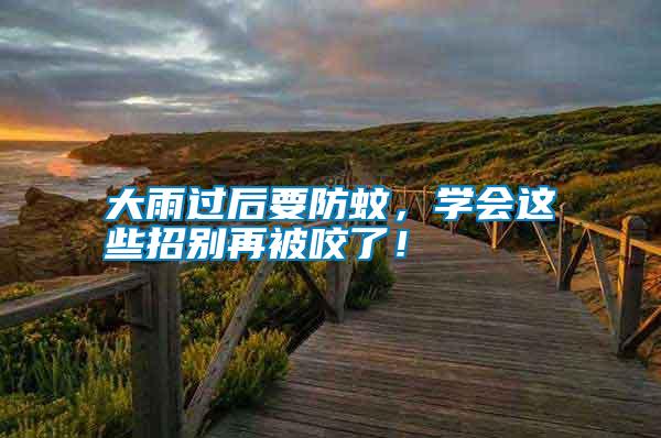 大雨過(guò)后要防蚊，學(xué)會(huì)這些招別再被咬了！