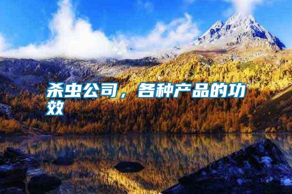 殺蟲公司，各種產品的功效