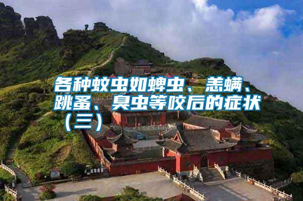 各種蚊蟲如蜱蟲、恙螨、跳蚤、臭蟲等咬后的癥狀（三）