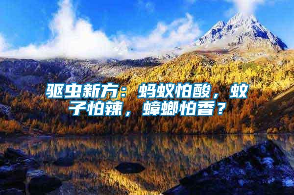 驅(qū)蟲新方：螞蟻怕酸，蚊子怕辣，蟑螂怕香？