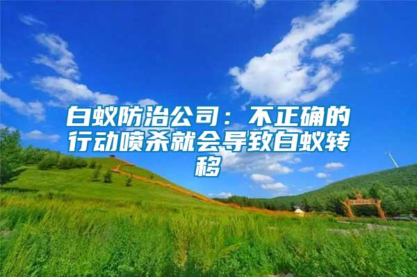 白蟻防治公司：不正確的行動噴殺就會導致白蟻轉(zhuǎn)移