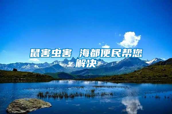 鼠害蟲(chóng)害 海都便民幫您解決