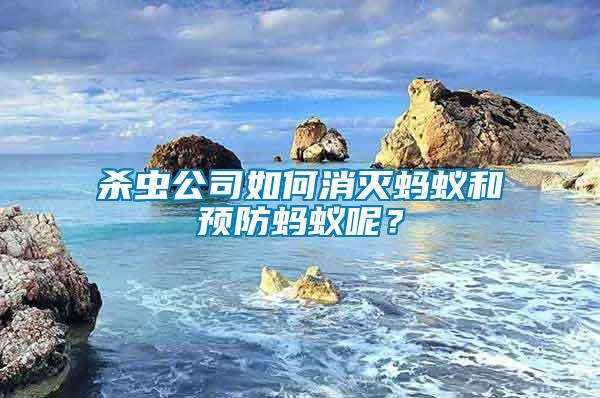 殺蟲公司如何消滅螞蟻和預防螞蟻呢？