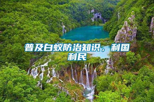 普及白蟻防治知識，利國利民