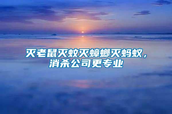 滅老鼠滅蚊滅蟑螂滅螞蟻，消殺公司更專業