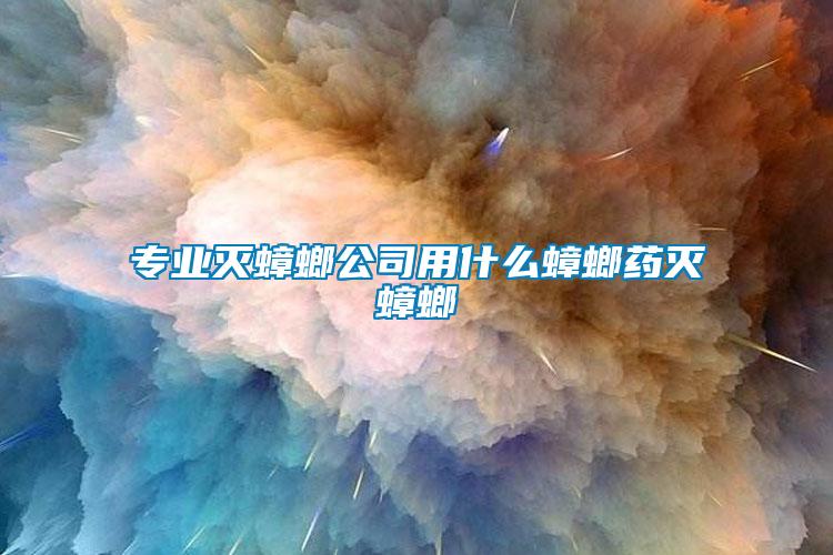 專業滅蟑螂公司用什么蟑螂藥滅蟑螂