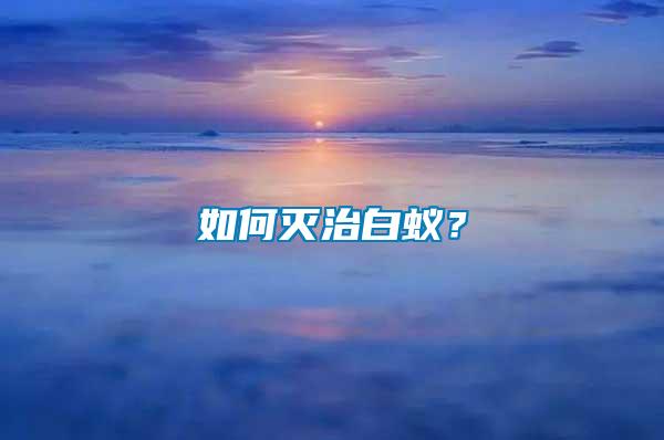 如何滅治白蟻？