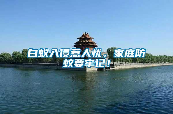 白蟻入侵惹人憂，家庭防蟻要牢記！