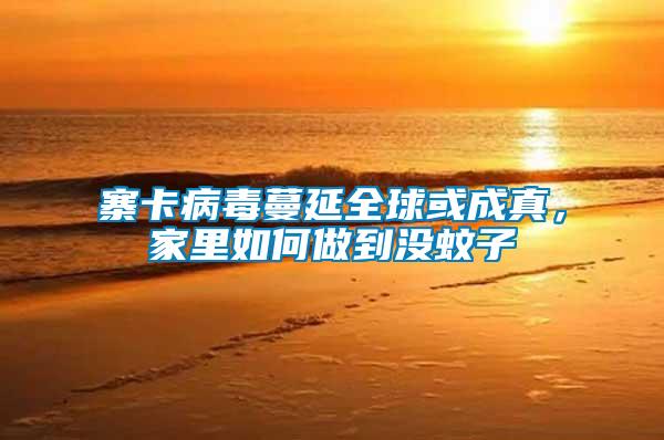 寨卡病毒蔓延全球或成真,家里如何做到沒蚊子