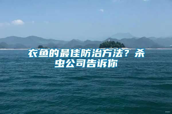 衣魚的最佳防治方法？殺蟲公司告訴你