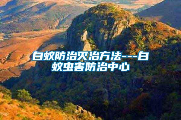 白蟻防治滅治方法---白蟻蟲(chóng)害防治中心