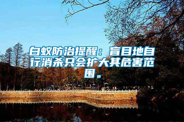 白蟻防治提醒：盲目地自行消殺只會擴大其危害范圍。