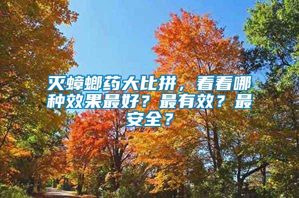 滅蟑螂藥大比拼，看看哪種效果最好？最有效？最安全？